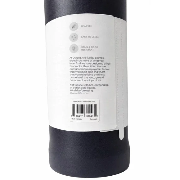 Owala FreeSip 24oz Insulated Stainless Steel Water Bottle Retrograde Navy Purple - Picture 3 of 4